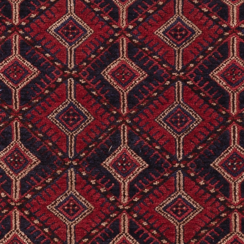 Kelim Afghan Teppich 153x182cm - dunkelrot