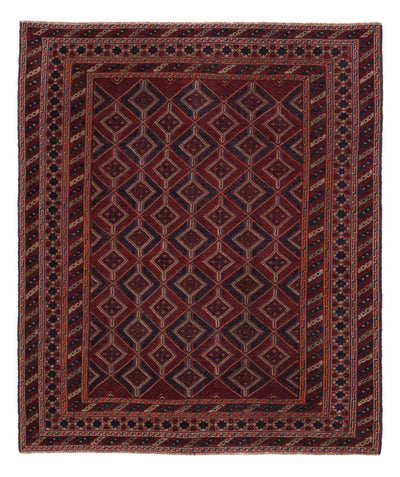 Kelim Afghan Teppich 156x177cm - dunkelbeige