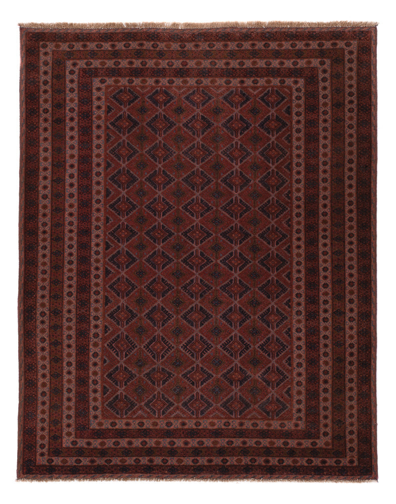 Kelim Afghan Teppich 153x199cm - dunkelbeige