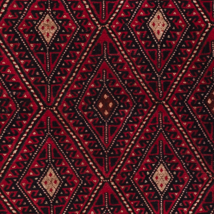 Kelim Afghan Teppich 149x174cm - dunkelrot