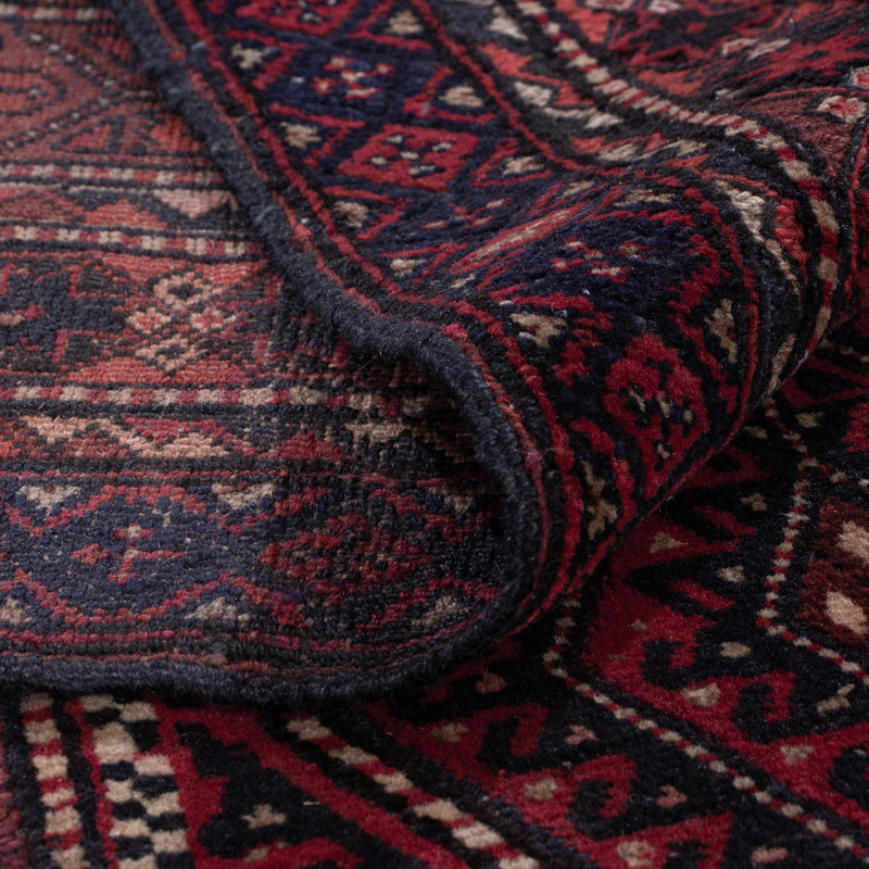 Kelim Afghan Teppich 149x174cm - dunkelrot