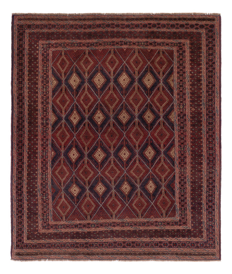 Kelim Afghan Teppich 164x190cm - dunkelbeige
