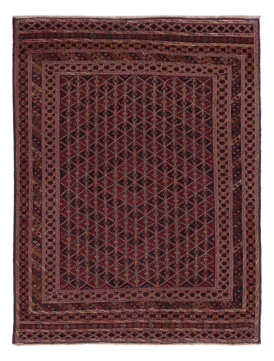 Kelim Afghan Teppich 190x208cm - dunkelbeige