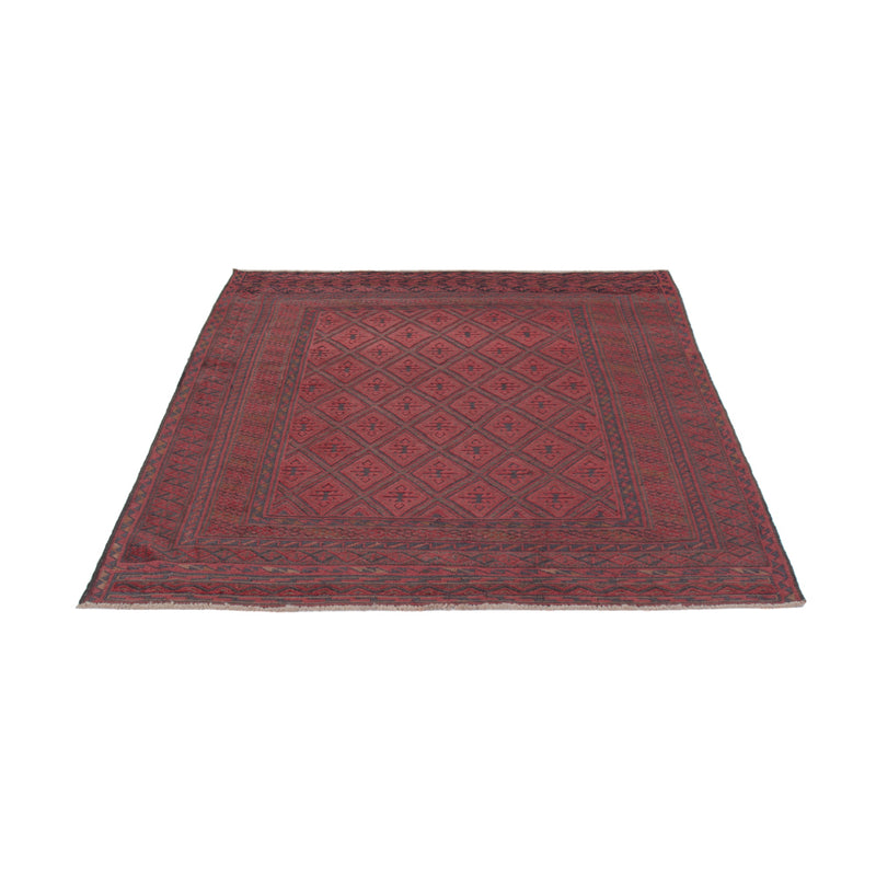 Kelim Afghan Teppich 153x185cm - dunkelrot
