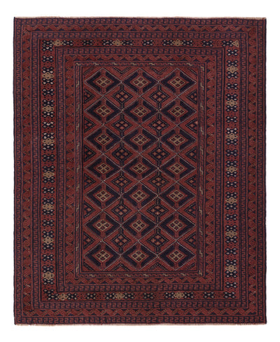 Kelim Afghan Teppich 156x189cm - dunkelbeige