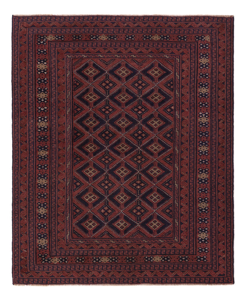 Kelim Afghan Teppich 156x189cm - dunkelbeige