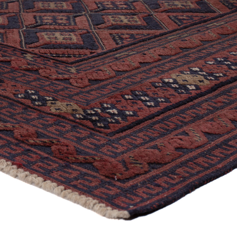 Kelim Afghan Teppich 156x189cm - dunkelbeige