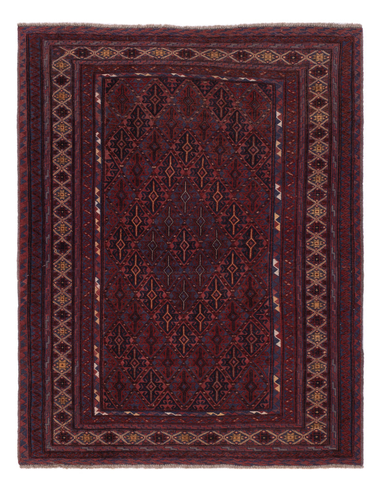 Kelim Afghan Teppich 148x184cm - dunkelbeige