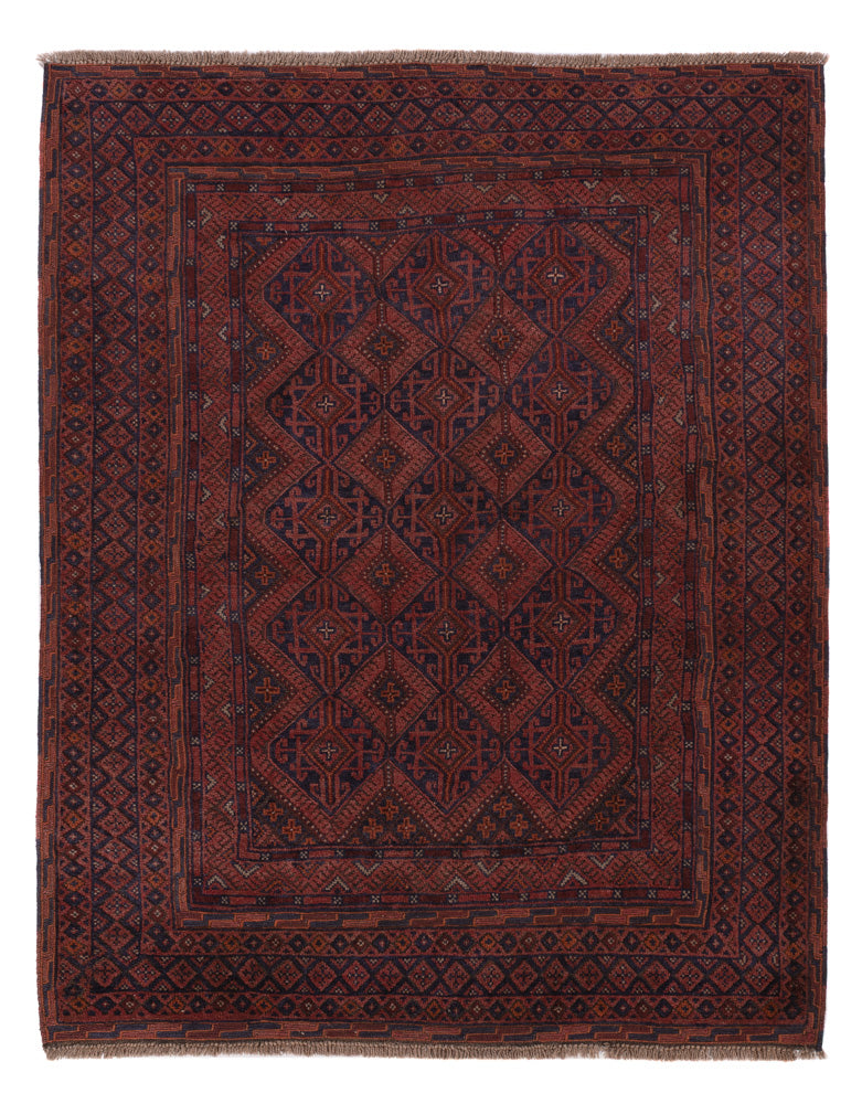 Kelim Afghan Teppich 158x198cm - dunkelbeige