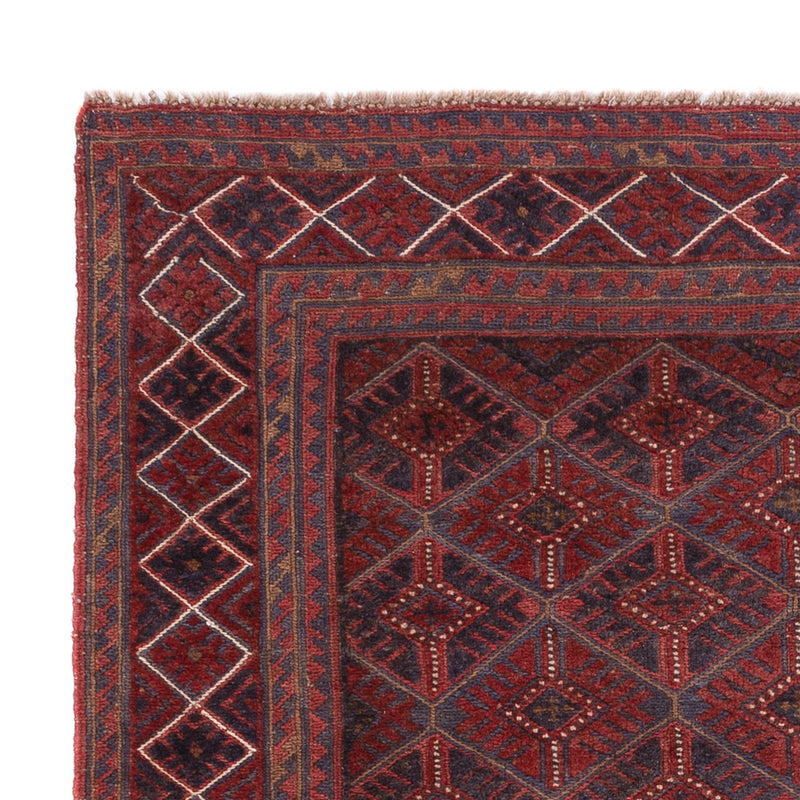 Kelim Afghan Teppich 141x175cm - dunkelrot