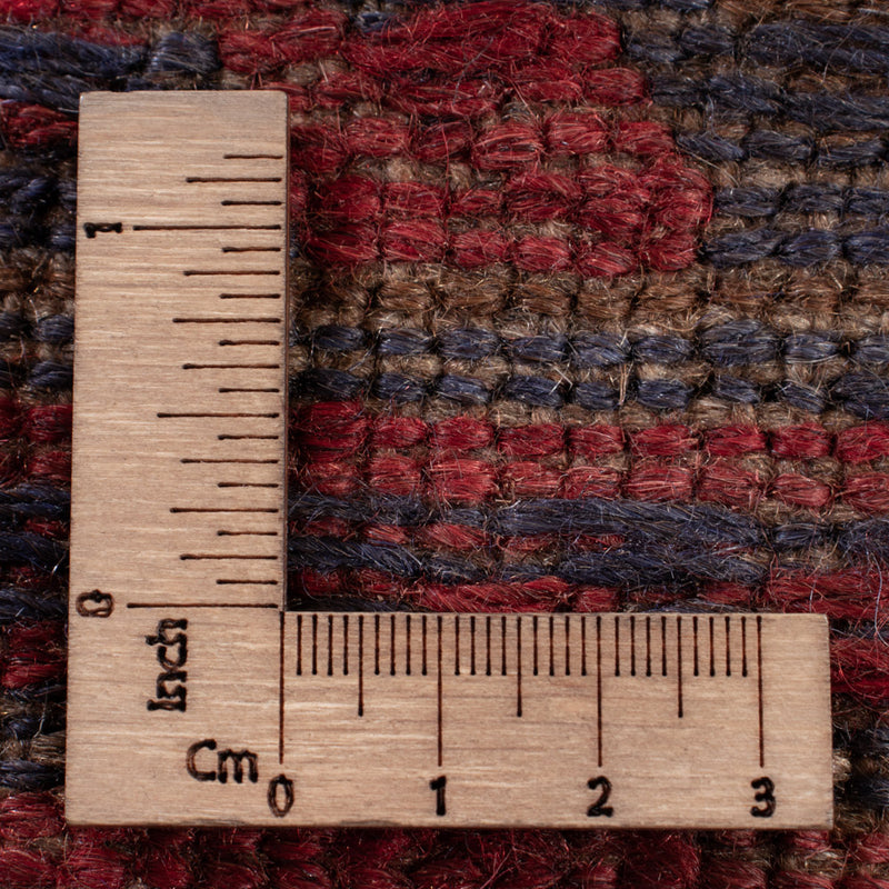 Kelim Afghan Teppich 141x175cm - dunkelrot