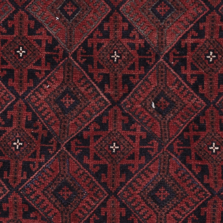 Kelim Afghan Teppich 137x184cm - dunkelrot