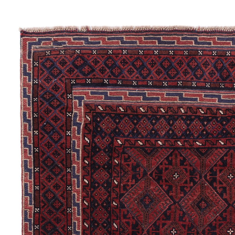 Kelim Afghan Teppich 137x184cm - dunkelrot