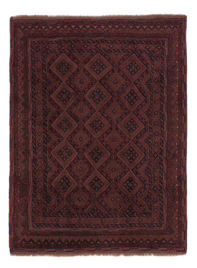 Kelim Afghan Teppich 142x188cm - dunkelbeige
