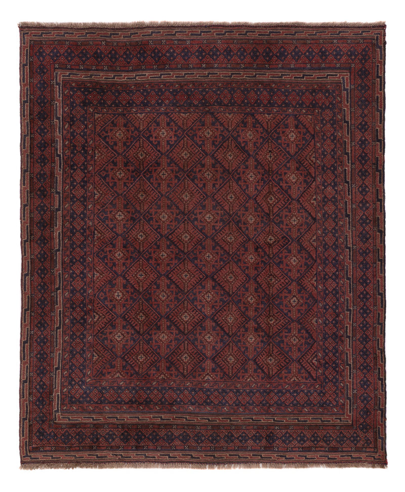 Kelim Afghan Teppich 151x179cm - dunkelbeige