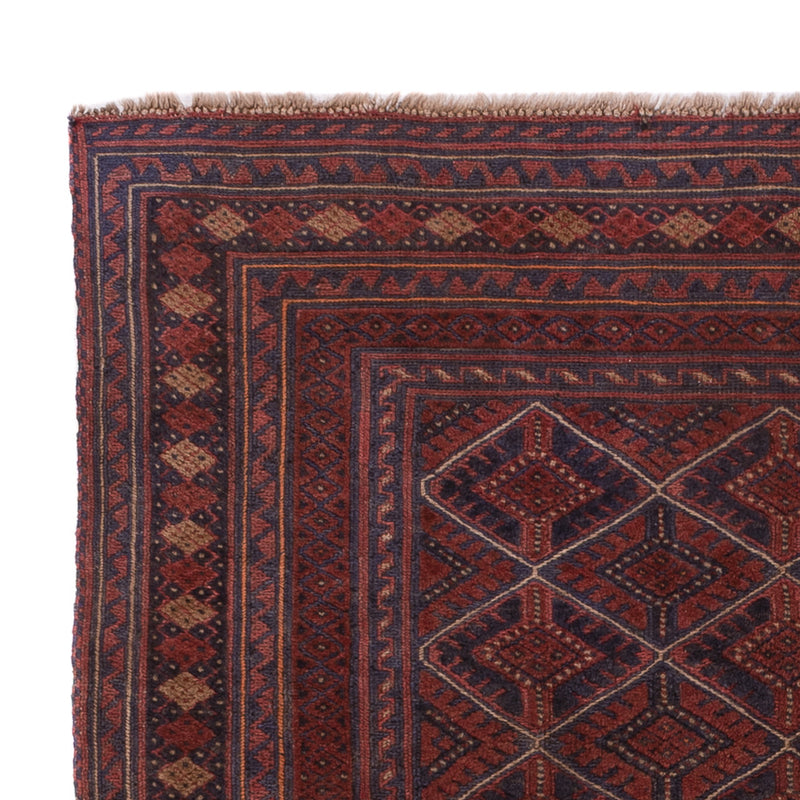 Kelim Afghan Teppich 134x175cm - dunkelrot