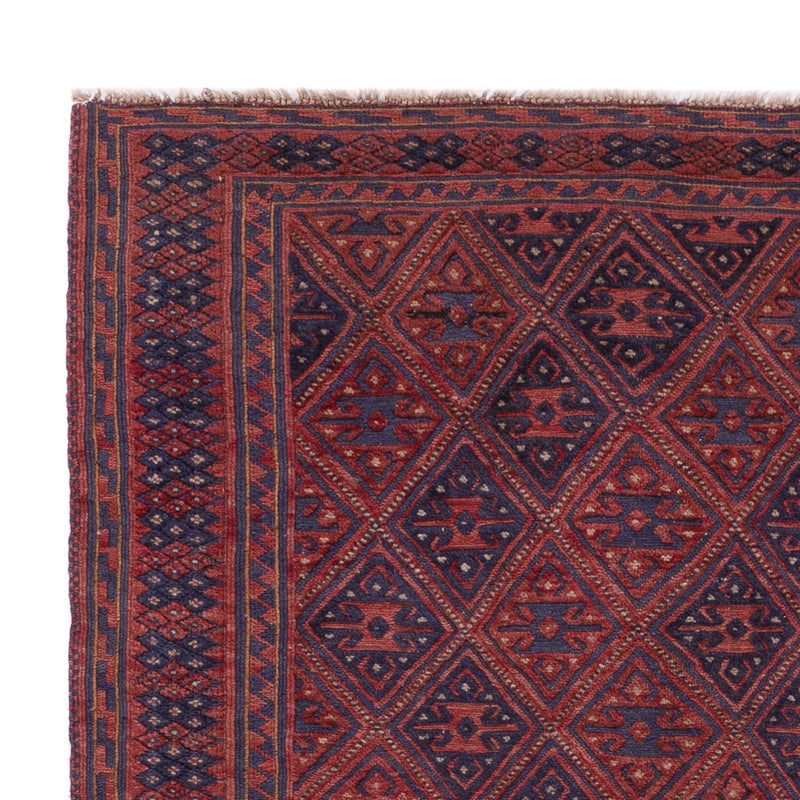 Kelim Afghan Teppich 159x194cm - dunkelrot