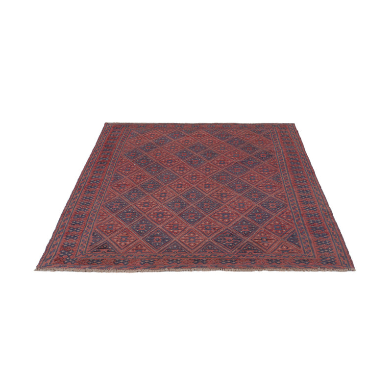 Kelim Afghan Teppich 159x194cm - dunkelrot