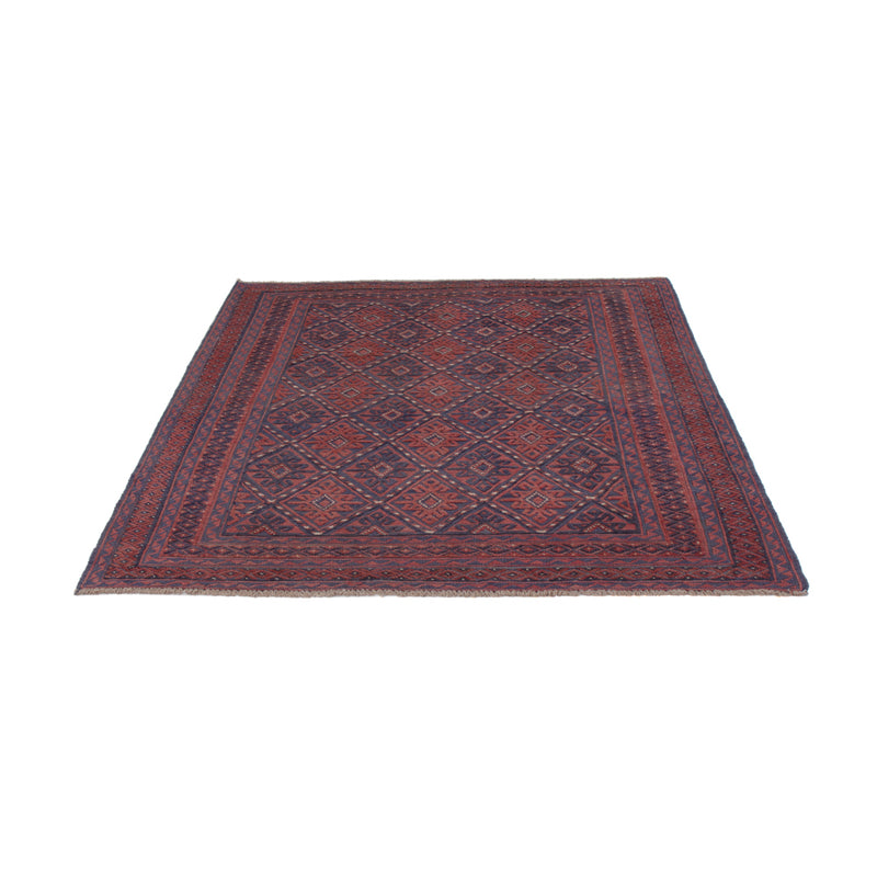 Kelim Afghan Teppich 145x191cm - dunkelrot