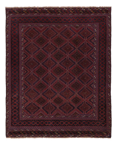 Kelim Afghan Teppich 159x190cm - dunkelbeige