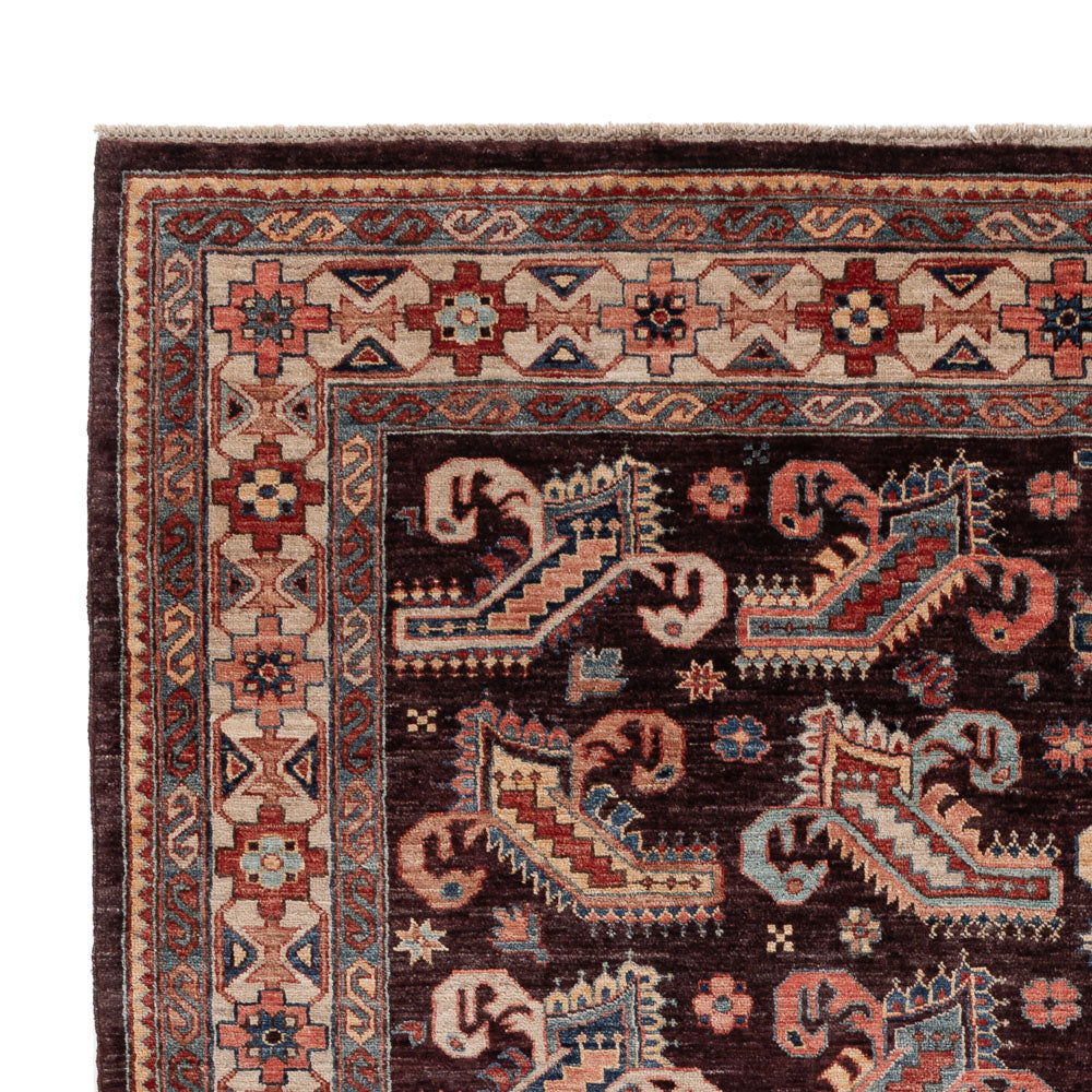 Kazak Teppich 188x258cm - Orientteppich - dunkelblau