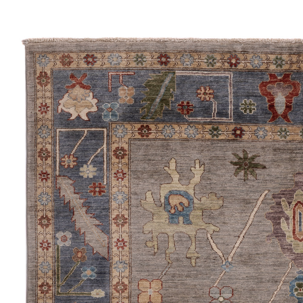 Usak Teppich 170x236cm - Orientteppich - grau