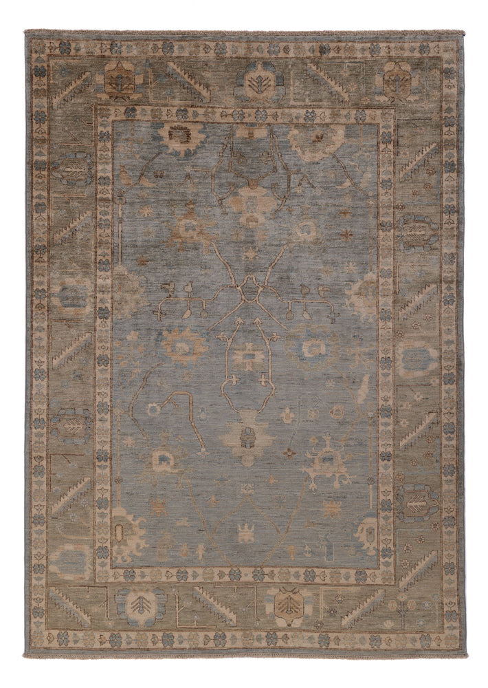 Usak Teppich 172x239cm - Orientteppich - grau