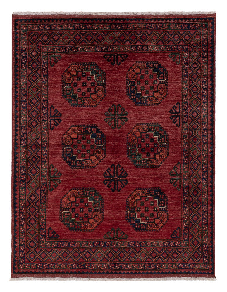 Afghan Teppich 155x202cm - Orientteppich - rot