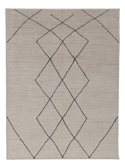 Berber Teppich 150x204cm - Wollteppich - hellgrau