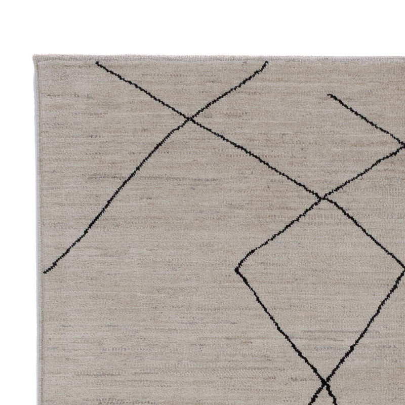 Berber Teppich 150x204cm - Wollteppich - hellgrau