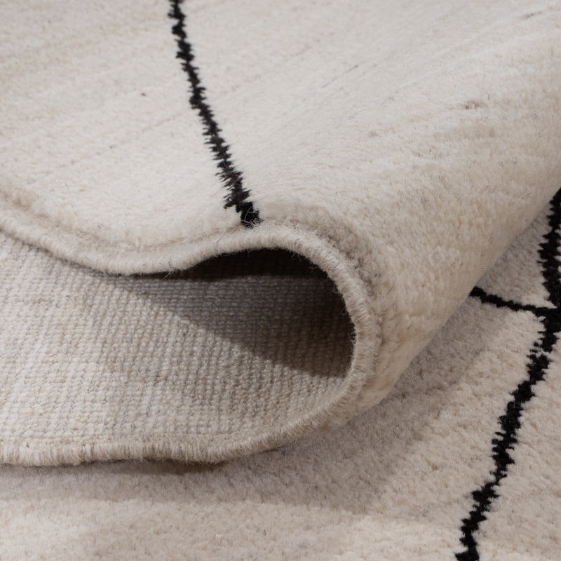 Berber Teppich 150x204cm - Wollteppich - hellgrau