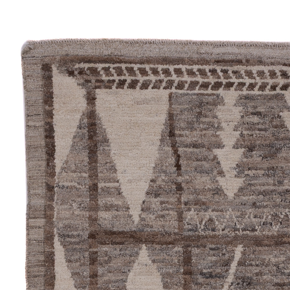 Berber Teppich 144x190cm - Wollteppich - dunkelbraun