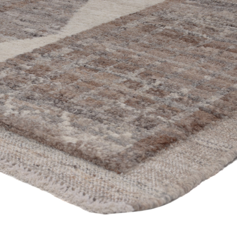 Berber Teppich 144x190cm - Wollteppich - dunkelbraun