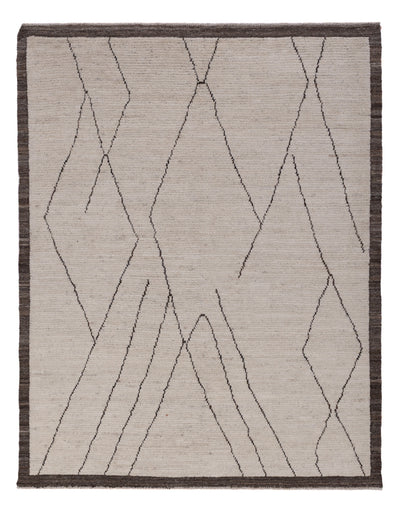 Berber Teppich 161x200cm - Wollteppich - grau
