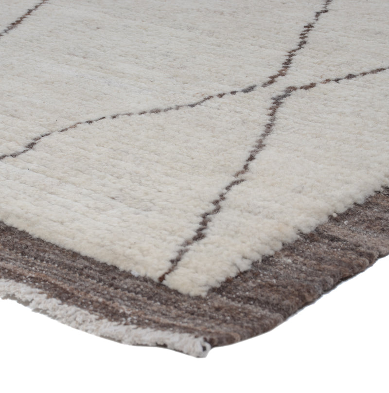 Berber Teppich 161x200cm - Wollteppich - grau