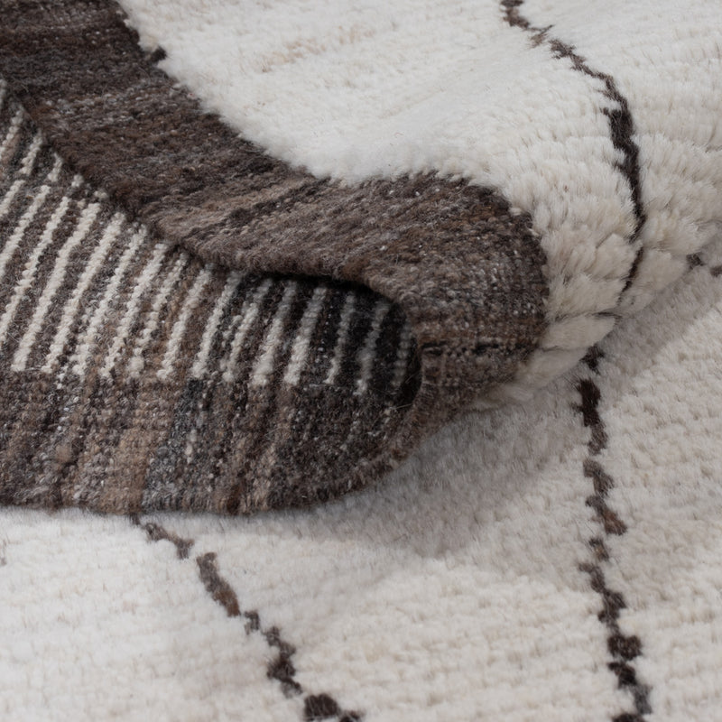 Berber Teppich 161x200cm - Wollteppich - grau