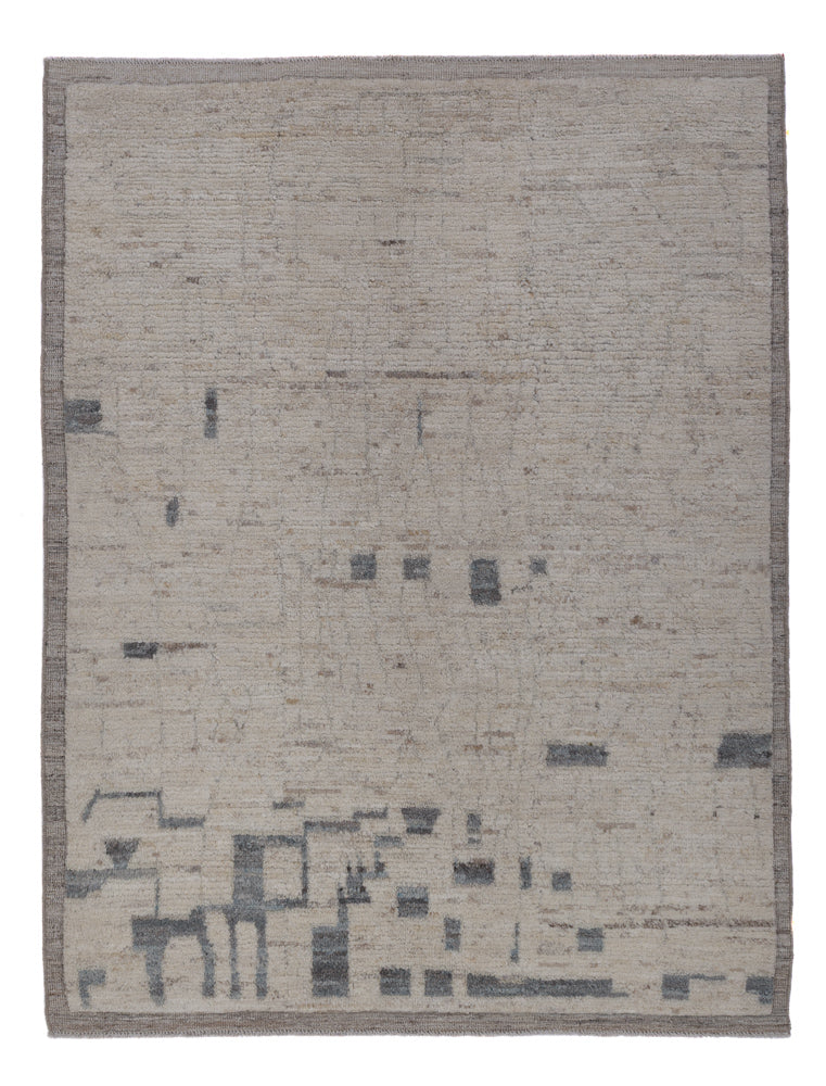 Berber Teppich 150x192cm - Wollteppich - grau