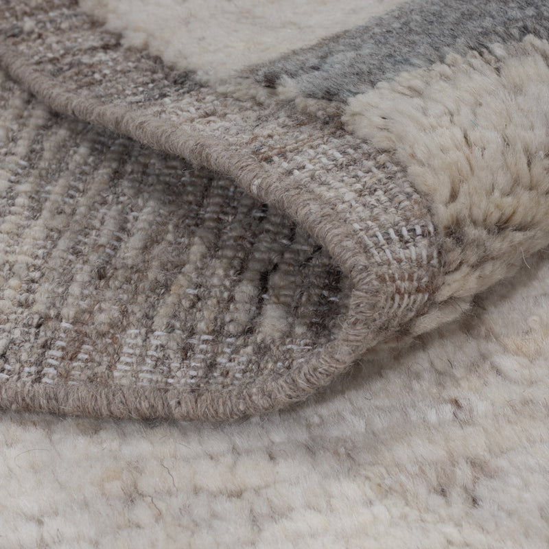 Berber Teppich 150x192cm - Wollteppich - grau