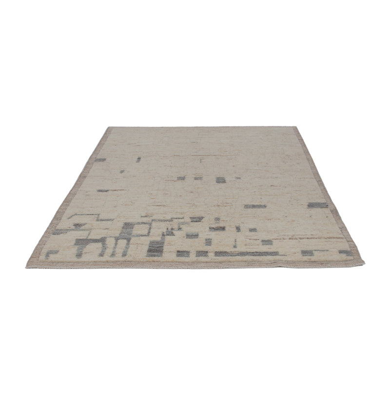 Berber Teppich 150x192cm - Wollteppich - grau