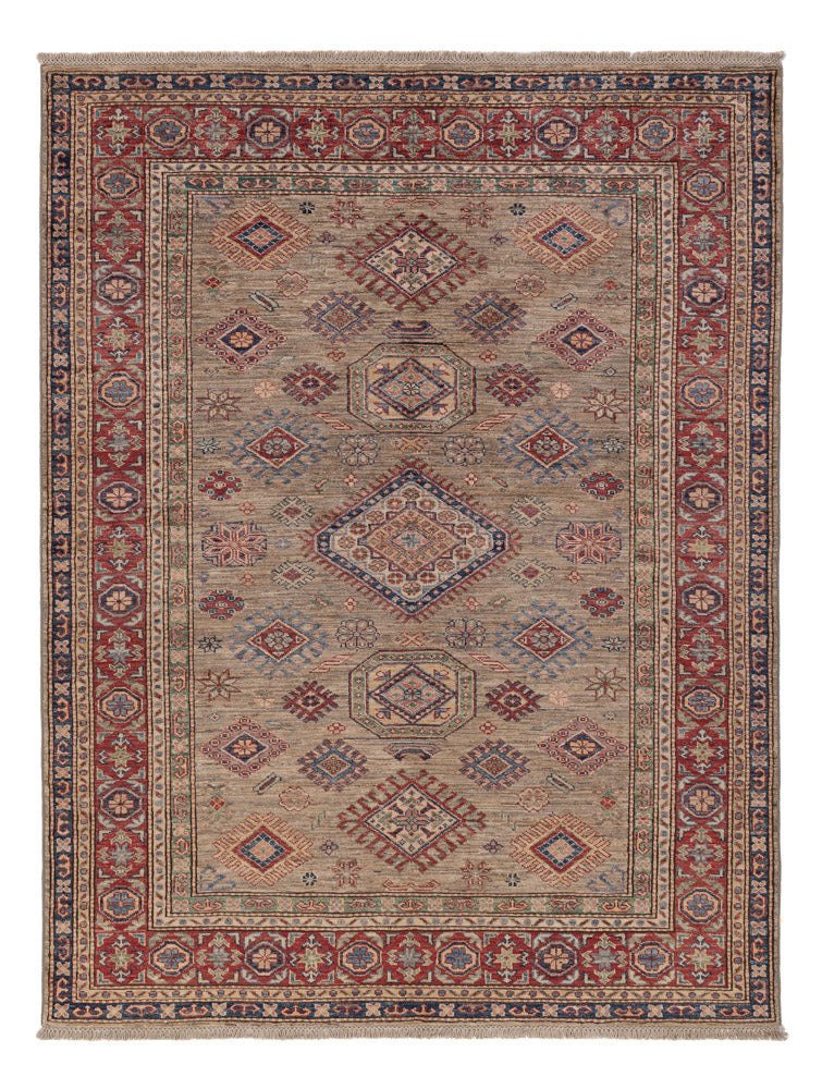 Kazak Teppich 149x201cm - Orientteppich - dunkelbeige