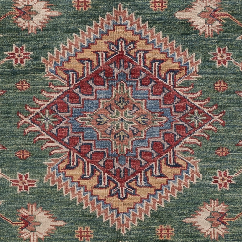 Kazak Teppich 148x200cm - Orientteppich - grün