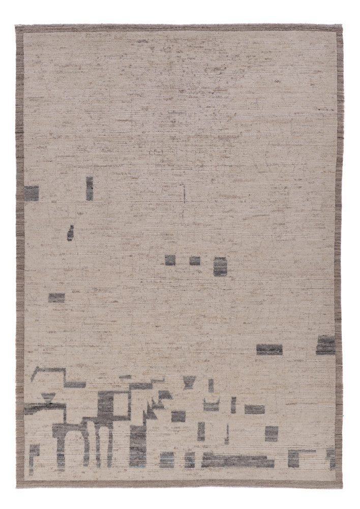 Berber Teppich 202x286cm - Wollteppich - hellgrau