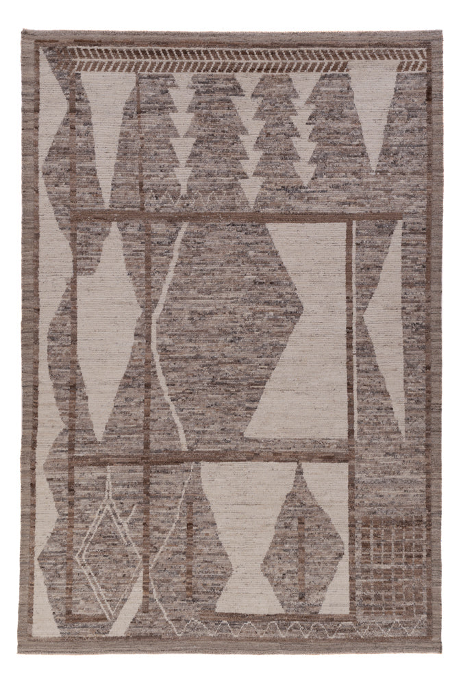 Berber Teppich 200x302cm - Wollteppich - dunkelgrau