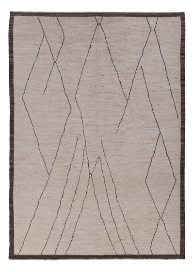 Berber Teppich 202x293cm - Wollteppich - hellgrau