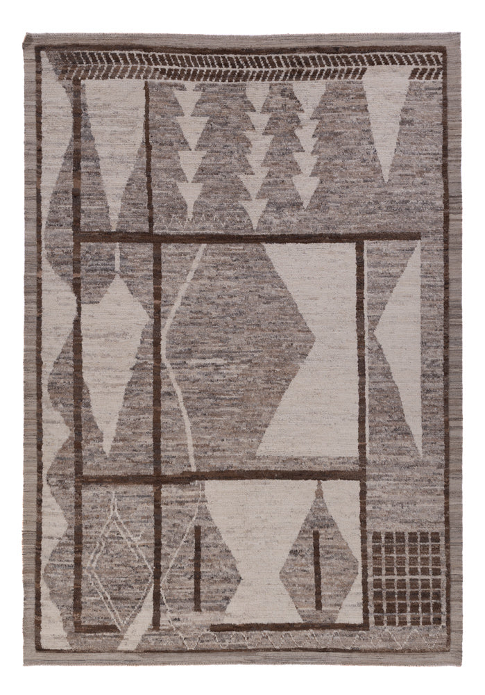 Berber Teppich 201x296cm - Wollteppich - dunkelgrau
