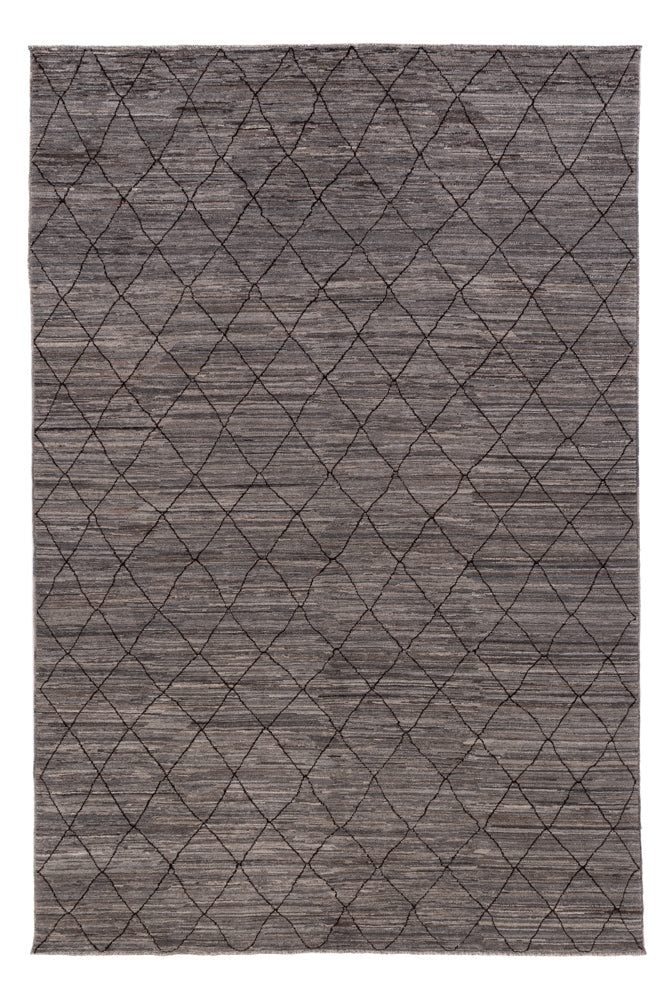 Berber Teppich 199x297cm - Wollteppich - dunkelgrau