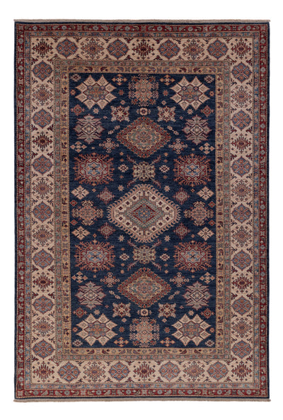 Kazak Teppich 202x296cm - Orientteppich - blau