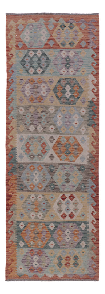 Kelim Maimene Teppich 85x247cm - mehrfarbig