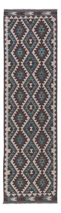 Kelim Maimene Teppich 82x298cm - dunkelgrün – product image
