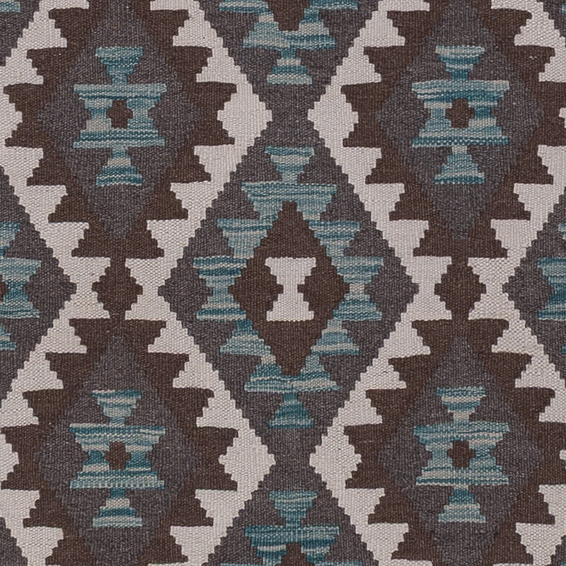 Kelim Maimene Teppich 82x298cm - dunkelgrün